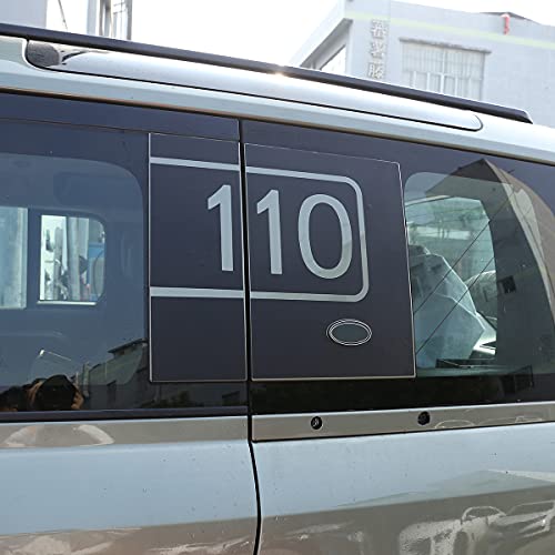 Cheya For Land Rover Defender 110 2020-2021 Car Rear Door Exterior Side Window Black 110 Decoration Stickers Decal Emblem（Left + Right Side） #TOP2