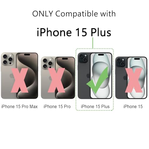 Image of FanTEK Phone Case Compatible with iPhone 15 Plus 6.7 Inch, Magnetic Case Clear Protective Bumper Hard Back Cover