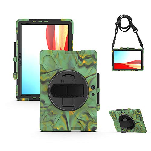 Coque pour Microsoft Surface Pro X blindée avec poignée et béquille rotative
