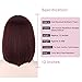 Kalyss Peluca corta Bob para mujer, color rojo vino, aspecto natural, recta,...