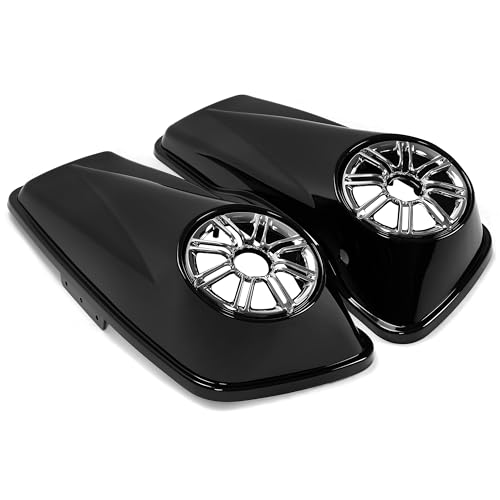 Tapas para alforjas con altavoces de 6,5 pulgadas Kojem, compatibles con modelos Harley Touring 2014-2022 (FLT, FLHT, FLHTCU, FLHRC, Road King, Road Glide, Street Glide, Electra Glide, Ultra-Classic), 2 piezas miniatura 7