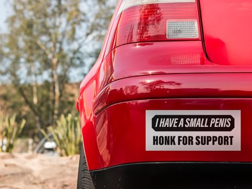 Image of Funny Honk Sticker Honk for Support, Vinyl Waterproof Car Bumper Decal 5 x 2 Inch, Novelty Humor Sticker for Truck SUV Window