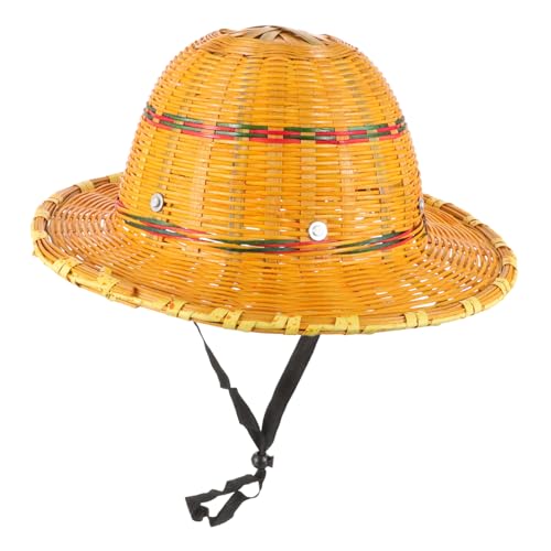Casque de sécurité en bambou GALPADA résistant au soleil pour chantiers d'été