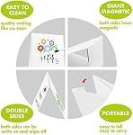Magnetic Tabletop Desktop Easel &Whiteboard with Bonus 8X Dry Erase Markers. Double Sided and Self-Standing(16” X 12.5”)