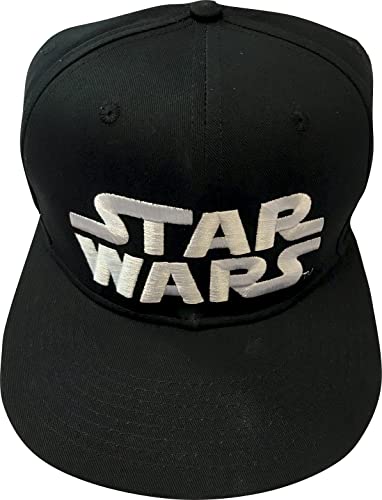 Official Star Wars Baseball Snapback Cap Hat Black with White Logo Design