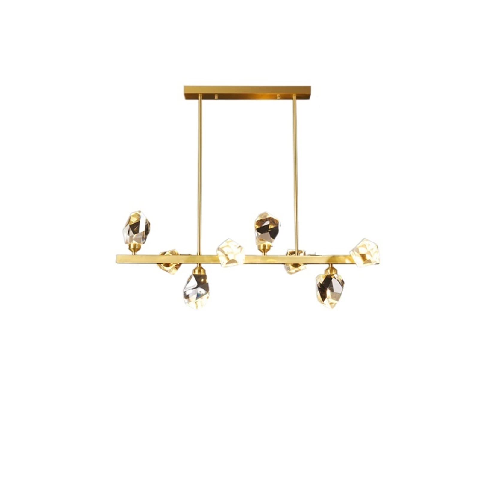 ASerZenith Chandeliers Light Luxury All Copper Crystal Chandelier Villa Living Room Lamp Creative Art Chandelier Nordic Net Red Bedroom Hall Lamp,Hanging Light,Brass 8