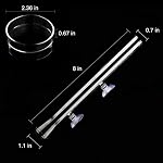 Aquarium Shrimp Feeding Tube and Dish, Clear Crystal Glass Fish Tank Shrimp Feeder Tube Tray - Image 2