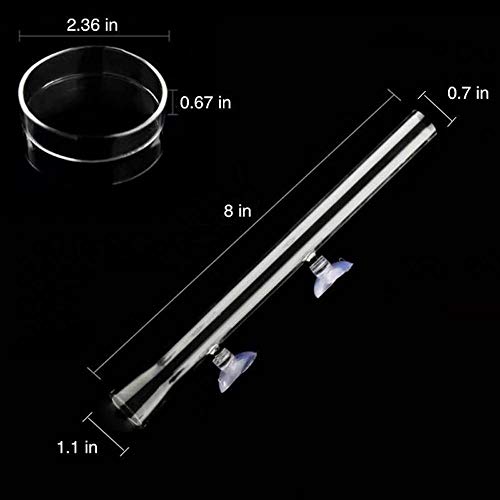 Shrimp Feeding Tube and Dish,2 Cup Clear Crystal Glass Fish Tank Shrimp Feeder Tube Tray - Image 3
