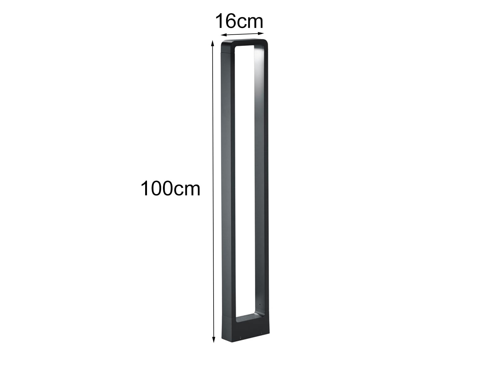 2er SET moderne Wegeleuchten aus Aluminium Anthrazit, Höhe 100cm