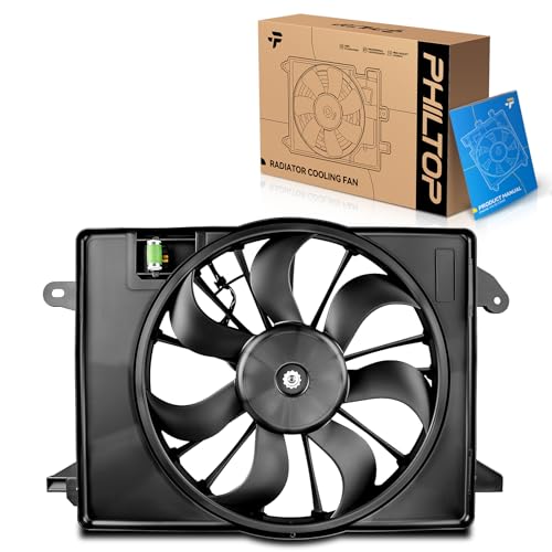 PHILTOP Engine Cooling Radiator Fan Assembly for Dodge Challenger 2009-2022,