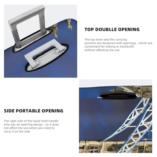 Tower Bridge in London print Anti-scratch Luggage Cover, Luggage Protective Case, Washable Luggage Cover4