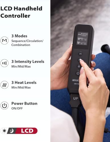 Image of CINCOM Leg Massager with Heat and Compression for Circulation and Pain Relief Foot and Leg Massager Birthday Gifts for Women Men