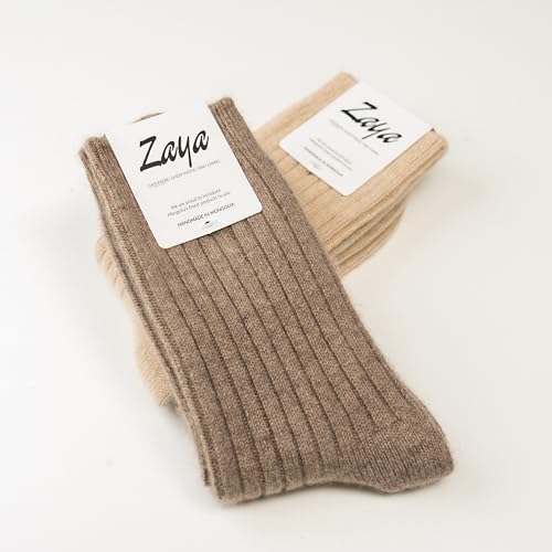 Cashmere Socks, Hand-Combed Premium Organic Cashmere Socks, Breathable, Warm, Cozy Socks, One Pair3
