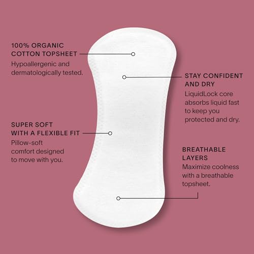 Image of Cora 100% Organic Cotton Topsheet Period Liners (72 Regular Period Liners)