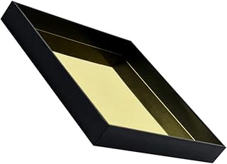 Minkissy Specchio di Vetro Quadrati Vassoi Specchio Quadrato Vassoio Vanity Vassoio Decorativo A Specchio Vassoi per Tavolino Profumo di Trucco Colazione