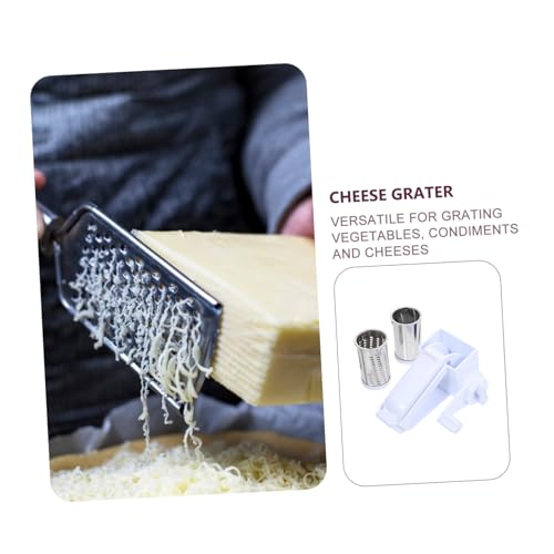 Set rallador de queso manual de acero inoxidable blanco miniatura 3