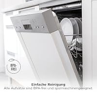 Ninja PrecisionPro 2,1 l Küchenmaschine, 4 Voreinstellungen und manuelle Einstellungen, Pizza- und Brotteig zubereiten, Gemüse schneiden und mehr, spülmaschinengeeignete Teile, Schwarz BZ651EU – Ansicht 9