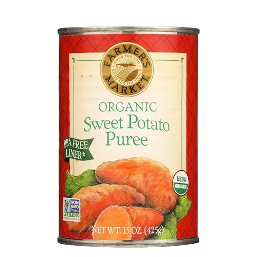 Farmer's Market Organic Sweet Potato Puree, 15 Ounce (Pack of 12)