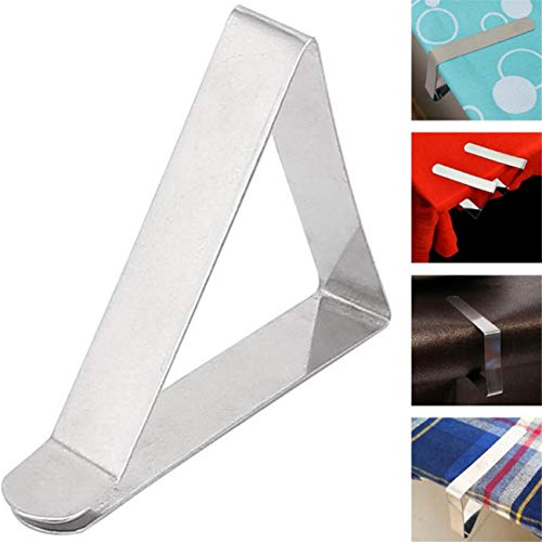 Bigsweety 6pcs Tablecloth Clips Picnic Table Clamp Stainless Steel Desk Cloth Holders