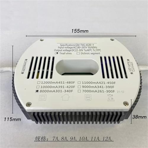 Alimentation ruban LED 8C7Bx2 22-30V réglable par télécommande et application