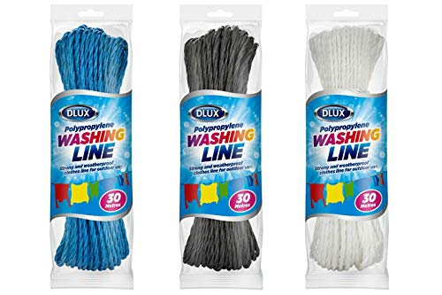 VSL® 30M Clothes Line Traditional design Laundry Washing Line Twisted Rope Outdoor