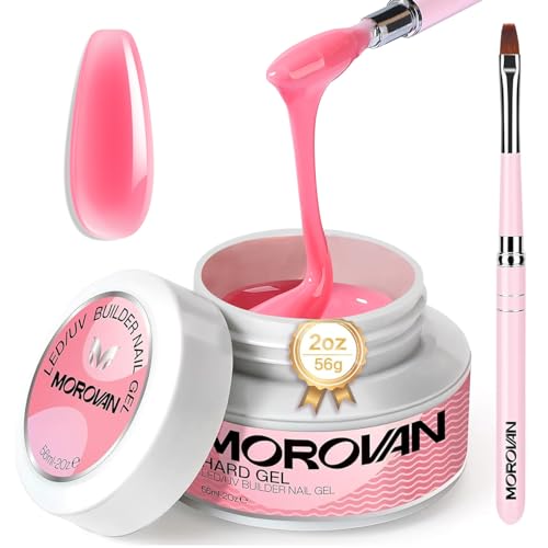 Morovan Gel Ricostruzione Unghie: 56ml Gel Ricostruzione Unghie Serie Rosa Gel Unghie Ricostruzione - Adatta Per Principianti Builder Gel Unghie