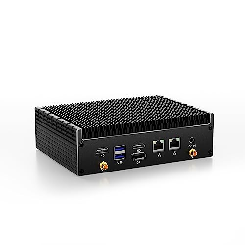 Mini PC Fanless,Intel 12th Core i7-1255U,10cores 12Threads, Slient Mini Desktop Computer 16G DDR4 1TB NVME SSD WiFi 6 BT 5.0, 2x2.5G Ethernet,Thunderbolt 4/4x4K Output,Auto Power on - Image 3