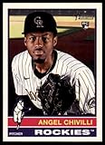 2025 Topps Heritage Baseball #230 Angel Chivilli RC Rookie Colorado Rockies Official MLB Trading Card (Stock Photo May Be Shown, Near Mint to Mint Condition)