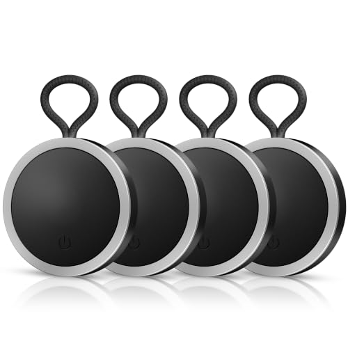 Image of CASEGEAR Atlas Smart Tag (Pack of 4) | Compatible with Apple Find My & Google Find Hub Bluetooth Tracker | Suitable for Keys, Wallet, Luggage, Bags & Pets | Left Behind Alert | Item Finder | Black