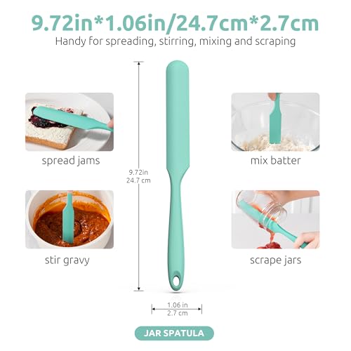 U-Taste EUST05-JAR-AS-US-AU-VINE Skinny Silicone Jar Spatula: 600ºf Heat-Resistant Food-Grade 10In Long Narrow Sourdough Stirring Stick thumb #1