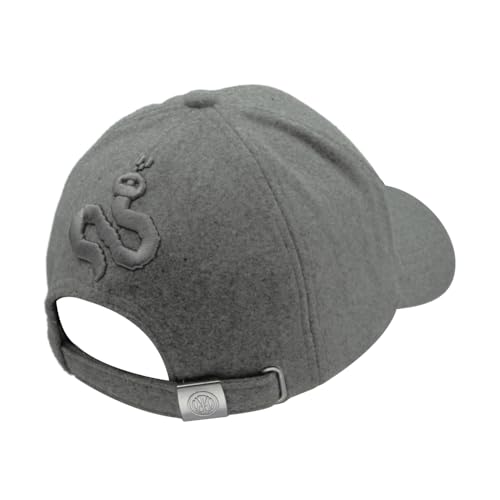 Chapeau baseball feutre gris Inter 153505, casquette ajustable classique de couleur grise - 3