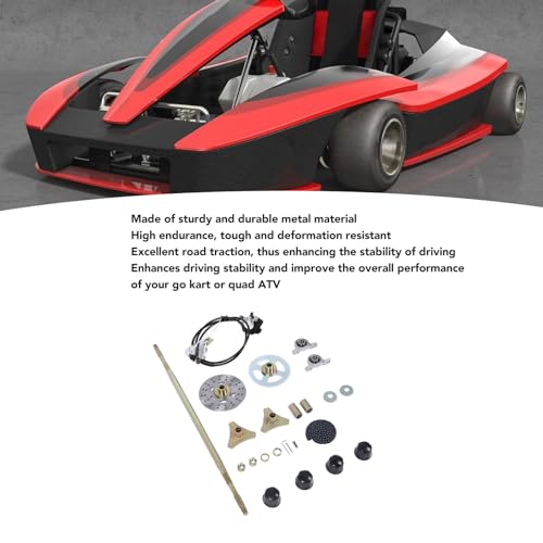 Aramox Eje Vivo Trasero Go Kart Kit de Montaje 29 Pulgadas con Piñón de Eje Cadena Pinza Disco Freno Bujes Rueda Repuesto para Quads