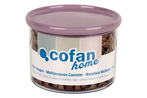 Botes O Tarros De Almacenamiento De Plástico Herméticos Transparentes | Tarros De Almacenamiento De Cocina En Oferta Cofan Bote Multiusos Modelo Albahaca | Fabricado En Poliestireno Y Polipropileno | Tarros De Almacenamiento De Cocina
