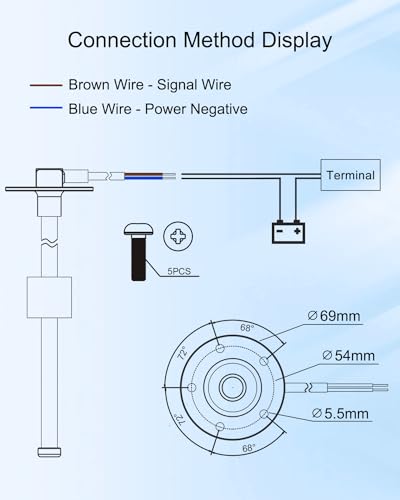 image for HZSIFU Fuel Level Sending Unit 0-190 ohms 10