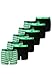 Produktbild PUMA 10er Pack Basic Boxer Printed Stripes Boxershorts Jungen Kinder Unterhose, Farbe:Classic Green, Bekleidung:152