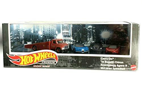Hot Wheeels 2022 Premium Collector Set Carry On (Bugatti, Koenigsegg, McLaren) 1:64 Scale
