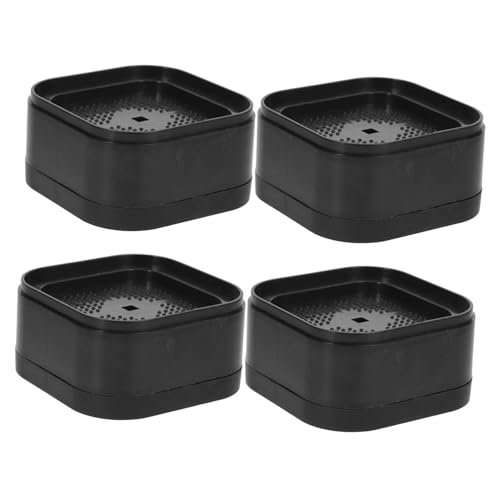 Unomor 1set Washing Machine Cushion Washer Machine Washer Stabilizer Pads Mat for Table Anti Vibration Mat Anti Vibration Pads Washing Machine Pedestal Washer Feet Stabilizer Pp Black 4pcs