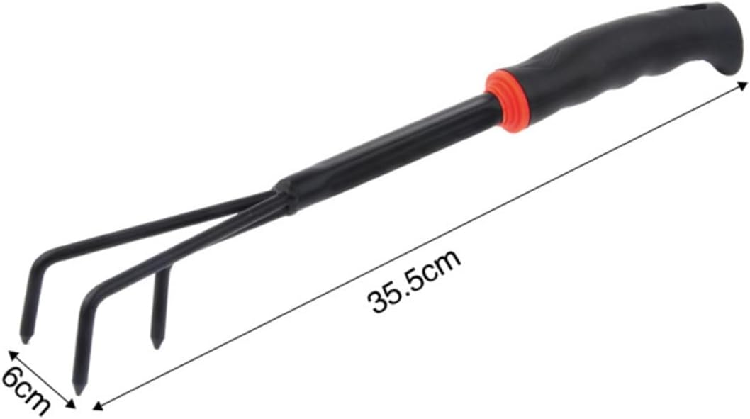 SUPVOX 6pcs Garden Tool Set Shovel Rake Hoeing Rake Iron Tool Plastic Handle for Home Balcony Gardening