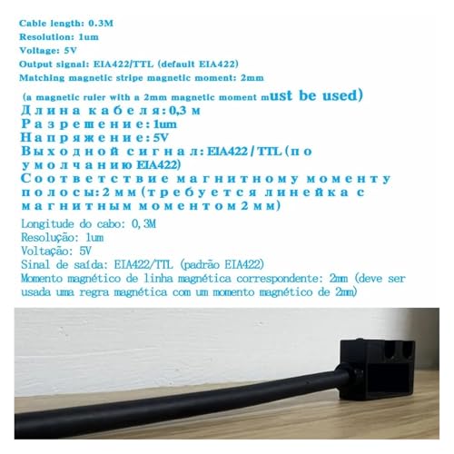 Escala lineal de alta precisión 500mm con sistema de medición sin contacto miniatura 6