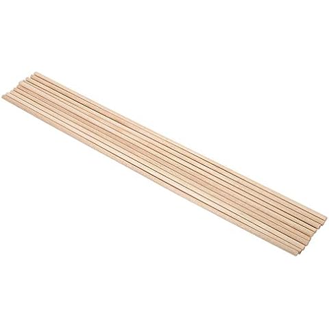 Holzstäbchen, 10 Stück 30 cm Holz dübelstangen Unfertige Naturholz Handwerksdübelstangen Hartholz Handwerk dübelstangen Cover