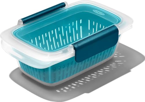 OXO Good Grips Prep & Go Food Storage Container with Colander - Teal - image 1