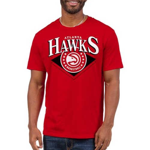 Junk Food x NBA - Court Classic - Adult Short Sleeve Fan Shirt for Men and Women - Officially Licensed NBA Apparel Red