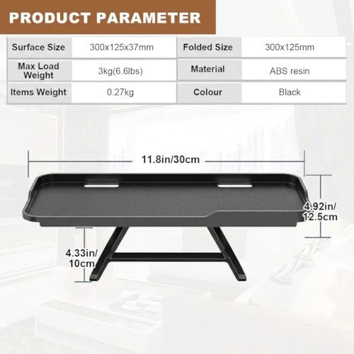 Image of HASTHIP Screen Top Shelf ABS Adjustable Mount with Cable Hole