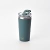 Deconox 530 ml Pipetli ve Ağızlıklı Çelik Termos Kupa - Çift Fonksiyonlu Kapak - SıcakSoğuk Tutan Seyahat Bardağı Travel Mug - 4 Farklı Renk Seçeneği YEŞİL