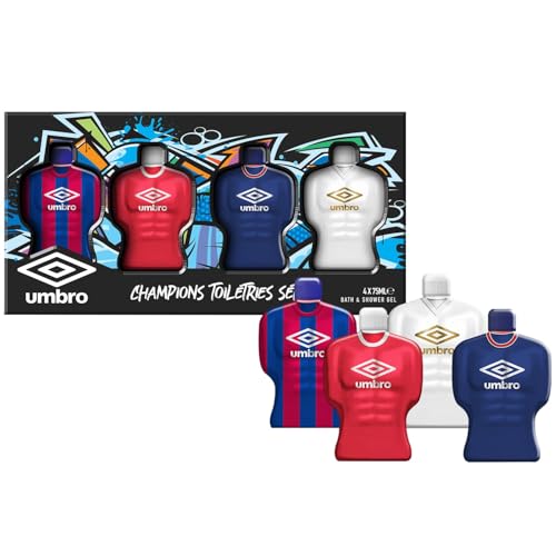 New Men/Boy Bath & Shower Gel Champions Toiletries Set Ideal Xmas Shower Gel Gift Set 4 x 75ml - A22