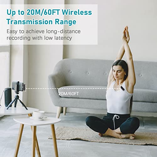 Microfone sem fio,mewmewcat Microfone sem fio,Sistema de microfone sem fio portátil de um gatilho-do