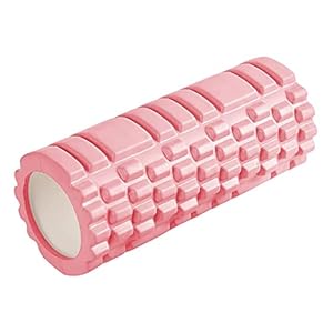 13″ Pink Foam Roller – for Self Massage Exercise, Back Pain, Legs, Yoga, Relieve Muscles, Physical Therapy, Body Stretching, Deep Tissue – Medium Density