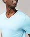 32 DEGREEES Men's Cool Classic VNeck T-Shirt | Anti-Odor | 4-Way Stretch | Moisture Wicking, Blue Topaz, Large