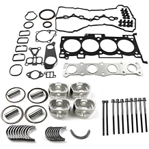 JuzeLY G4KE 2.4L Engine Overhaul Rebuild Kit Main & Rod Bearing Head Bolts Piston Gasket Bearings Set For 20910-2GL00, JuzeLY123
