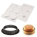 Silikomart "Kit Tarte Ring 80" Silicone Mold with 6 Cavities 2.63 Inch Diameter x 0.59 Inch High, Plus 6 Heat-Resistant Perforated Plastic Cutting Rings